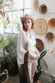 Ombre Vertical Stitched Kimono Hunter Green