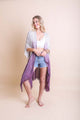 Ombre Vertical Stitched Kimono Purple