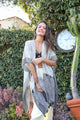 Persian Style Two Tone Tassel Kimono One Size / Sage