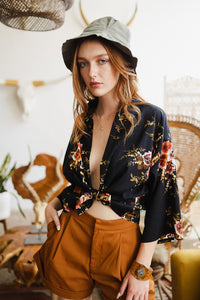 Rose Kimono Blazer Navy