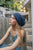 Slouch Waffle Knit Beanie Beanies Blue