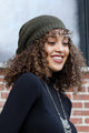Slouch Waffle Knit Beanie Beanies Olive