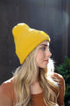 Smiley Face Ribbed Beanie Beanies