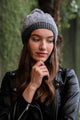 Soft Furry Pom Knit Beanie Hats & Hair Charcoal