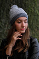 Soft Furry Pom Knit Beanie Hats & Hair Periwinkle