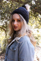 Soft Mohair Pom Beanie Hats & Hair Black