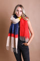 Soft Mohair Scarf Scarves Ivory/Red