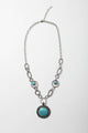 Soleil Turquoise & Silver Link Necklace Jewelry