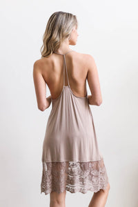 T-Back Lace Slip Dress