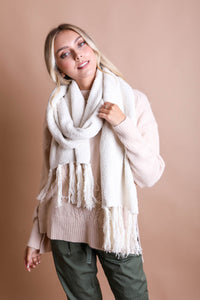 Ultra-Soft Boucle Tassel Scarf Scarves