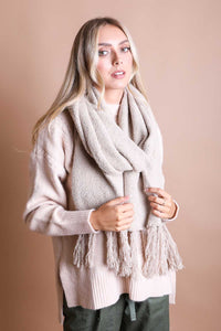 Ultra-Soft Boucle Tassel Scarf Scarves