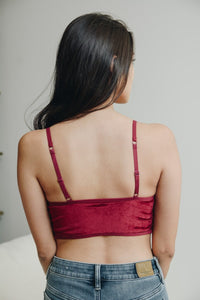 Velvet Lace Half Cami Bralette