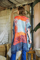 Vibrant Multicolor Frayed Kimono