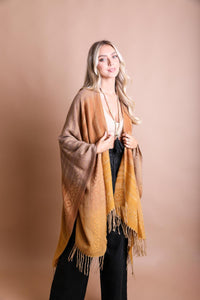 Western Style Colorblend Tassel Serape Ponchos