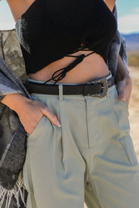 Western Style Fashion Belt Belts Black